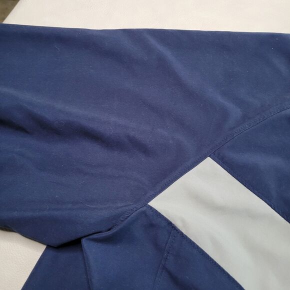 NIKE Classic Men's XXL Windbreaker Navy Gray Jacket Full Zip Lined Comfort - Picture 9 of 11